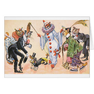 Cartão Vintage - o Dachshund deixa de funcionar um