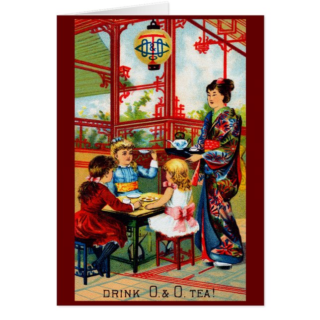Cartão Vintage O&O Tea (Frente)