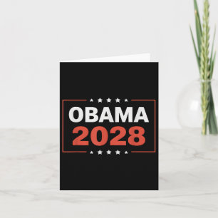 Cartão Vintage Obama 2028 Engraçado Eleição Política Patr