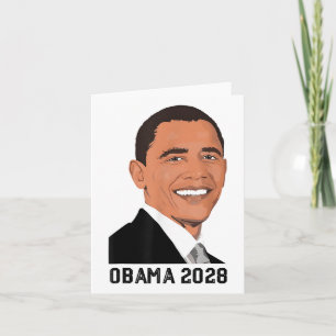 Cartão Vintage Obama 2028 Engraçado Eleição Política Patr