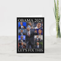 Vintage Obama 2028 Engraçado Eleição Política Patr