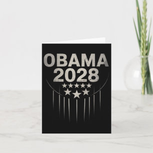 Cartão Vintage Obama 2028 Engraçado Eleição Política Patr