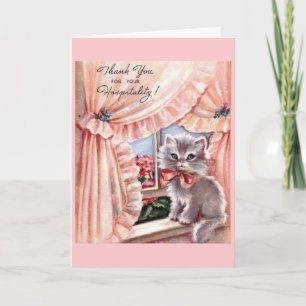 Cartão Vintage - Obrigado pela Hospitalidade.