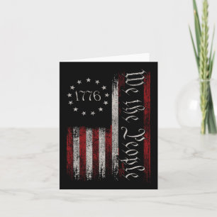 Cartão Vintage Old American Flag Patriótico 1776 Nós Somo