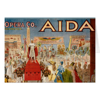 Cartão Vintage Opera Aida Trabalho de arte