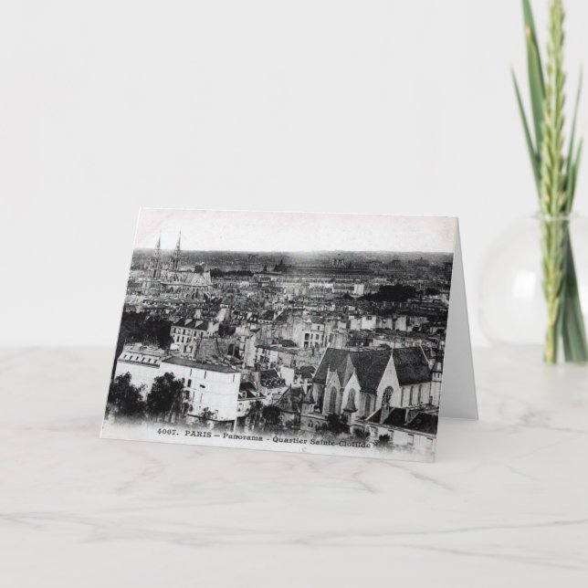 Cartão Vintage Paris Quartier Sainte Clotilde Card (Frente)