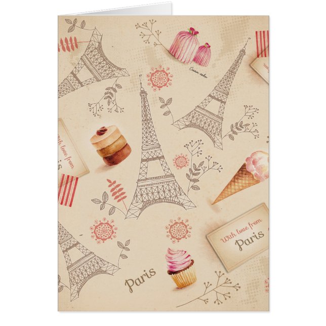 Cartão Vintage Paris Sweets (Frente)