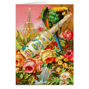 Cartão Vintage Parrott