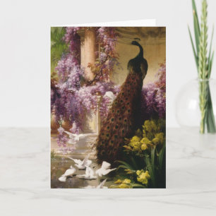 Cartão Vintage Peacock