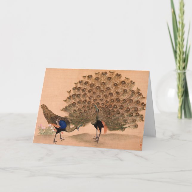 Cartão Vintage Peacock (Frente)