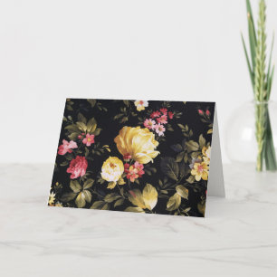 Cartão vintage peony e rosa obrigado