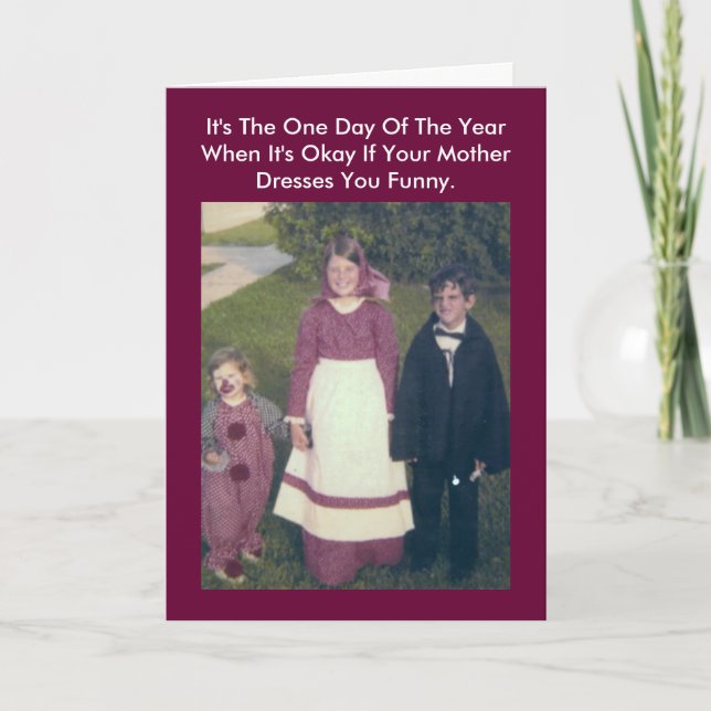 Cartão Vintage Photo Halloween (Frente)