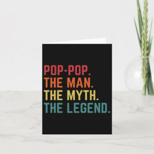 Cartão Vintage Pop-pop Mmth Legend Pai Avô Fath