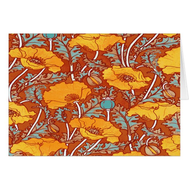 Cartão Vintage Poppy ~ Card (Frente Horizontal)