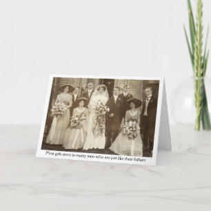 Cartão Vintage - Por que mães choram nos casamentos?