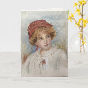 Cartão Vintage Portrait Thinking of You   Soft Sym