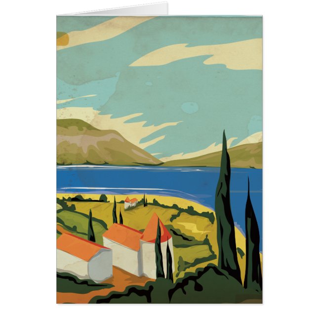 Cartão Vintage Poster italiano (Frente)