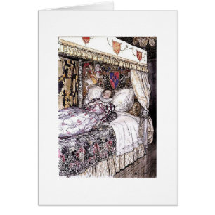 Cartão Vintage - princesa de sono,
