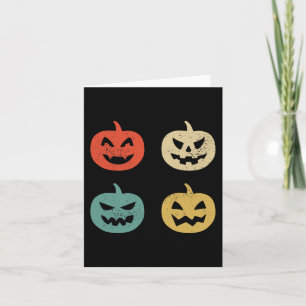 Cartão Vintage Pumpkins Diversão Halloween Retro Gift