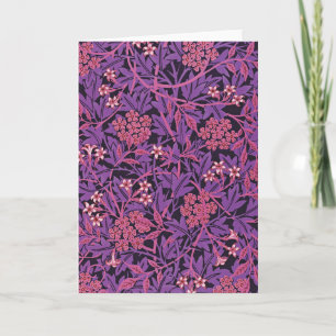 Cartão Vintage Purple Pink Jasmine por William Morris