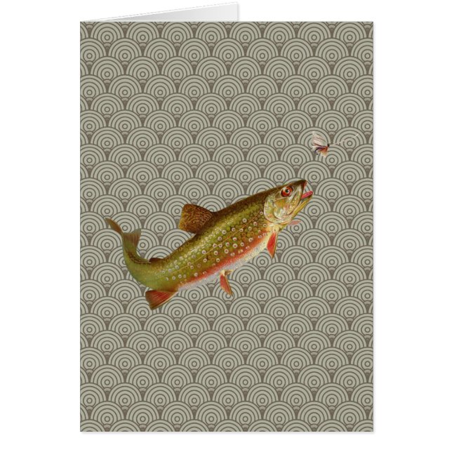 Cartão Vintage Rainbow Troubleshoot Fly Fisheries (Frente)