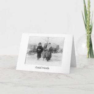 Cartão Vintage - Real Friends Are Important,