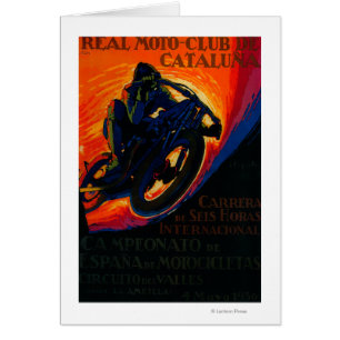 Cartão Vintage real PosterEurope do clube de Moto
