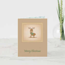 Cartão Vintage Reindeer Christmas