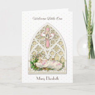 Cartão Vintage Religiosa Nova Menina Virgem Maria