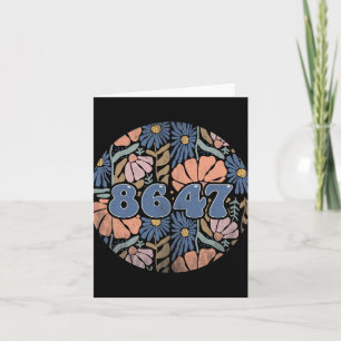 Cartão Vintage Retro 8647 Sutil Anti Trump 86 47 Floral