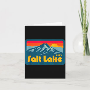Cartão Vintage retrô anos 70 80 salt lake city utah monta