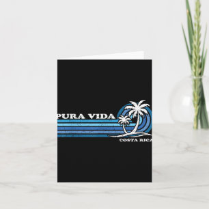 Cartão Vintage Retro Férias De Verão Costa Rica Pura Vida