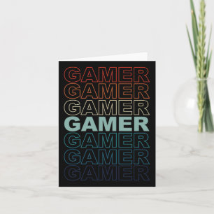 Cartão Vintage Retro Gamers Videos games Jogos Videogame