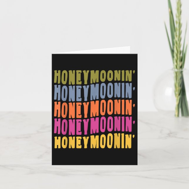 Cartão Vintage Retro Honeymoonin Bride Groom Honeymoon Va (Frente)