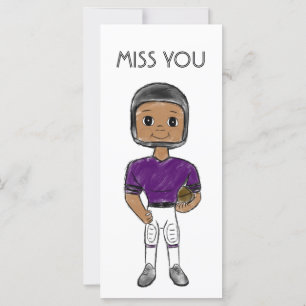 Cartão vintage retro jogador de futebol preto roxo simple