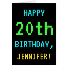 Cartão Vintage/Retro Jogo de Vídeo de Divertimento