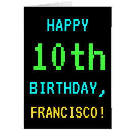 Cartão Vintage/Retro Jogo de Vintage Divertido - 10º Aniv