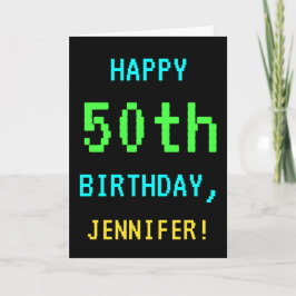 Cartão Vintage/Retro Jogo de Vintage Divertido - 50º Aniv