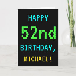 Cartão Vintage/Retro Jogo de Vintage Divertido - 52º Aniv