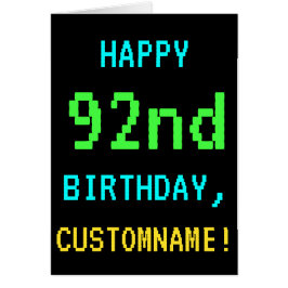 Cartão Vintage/Retro Jogo de Vintage Divertido - 92º Aniv