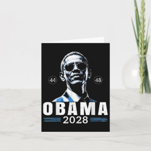 Cartão Vintage Retro Obama 2028 48º Presidente América