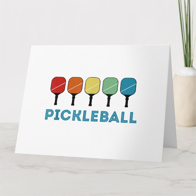 Cartão Vintage Retro Pickleball Funny (Frente)