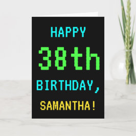 Cartão Vintage/Retro Video Game de Diversão - 38º anivers