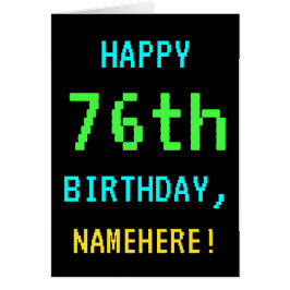 Cartão Vintage/Retro Video Game de Diversão - 76. Anivers