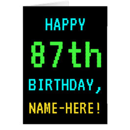 Cartão Vintage/Retro Video Game de Diversão - Aspecto 87.