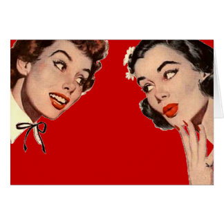 Cartão Vintage Retro Women