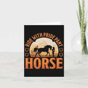 Cartão Vintage Ride with Pride Pant Horse
