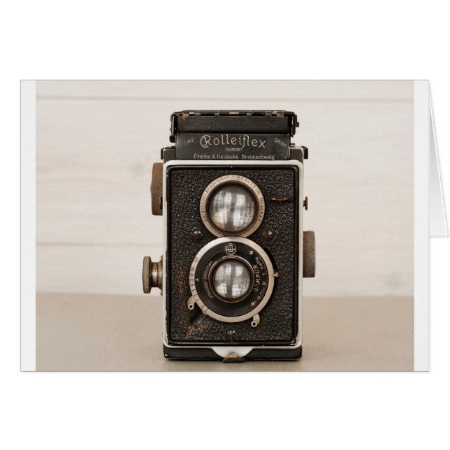 Cartão Vintage Rolleiflex Twin Câmera (Frente Horizontal)
