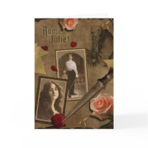 Vintage Romeu e Juliet Scrapbook Greeting Card