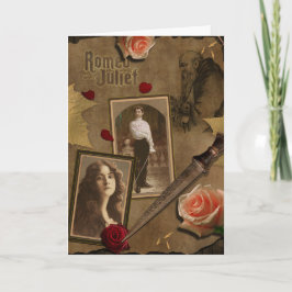 Cartão Vintage Romeu e Juliet Scrapbook Greeting Card